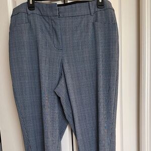 Lane Bryant Gray Plaid Trousers